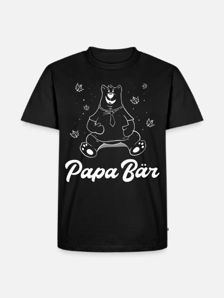 Papa Bear Gift Idea - Men's Premium Organic T-Shirt - black