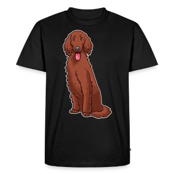 Irish Red Setter cadeau de chien - T-shirt Premium bio Homme - noir - Devant - Nico (187cm)