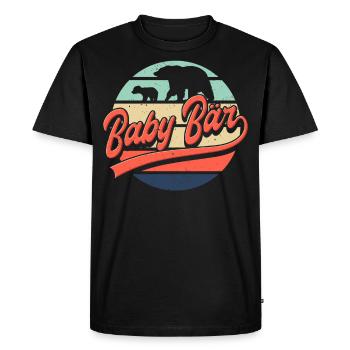 Baby Bear Gift Dad Bear Partner Look - Men's Premium Organic T-Shirt - black - Front - Nico (187cm)