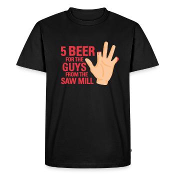 Carpenters love that joke of the 5 beer for the - Men's Premium Organic T-Shirt - black - Front - Nico (187cm)