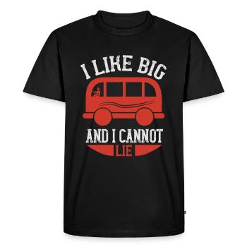 Chauffeur de bus autobus scolaire cadeau - T-shirt Premium bio Homme - noir - Devant - Nico (187cm)