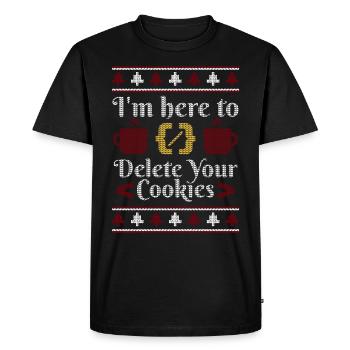 Ugly programmeur tee-shirt pour Noël - T-shirt Premium bio Homme - noir - Devant - Nico (187cm)