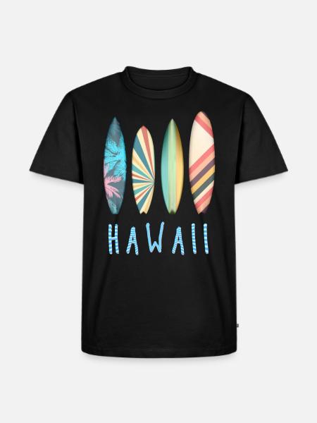 Hawaii Surfing Paradise Surfboards - Men's Premium Organic T-Shirt - black
