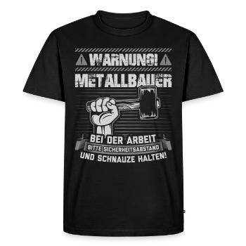 Metalworker Metal construction Locksmith gift - Men's Premium Organic T-Shirt - black - Front - Nico (187cm)