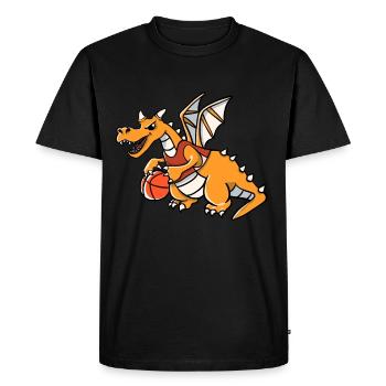 Dragon - Men's Premium Organic T-Shirt - black - Front - Nico (187cm)