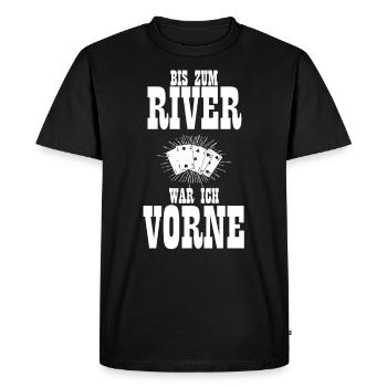 Poker Flop Turn River Winner Poker - Men's Premium Organic T-Shirt - black - Front - Nico (187cm)