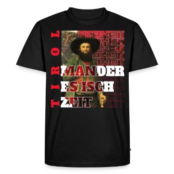 Mander's isch Zeit Andreas Hofer Tirol - Men's Premium Organic T-Shirt - black - Front - Nico (187cm)