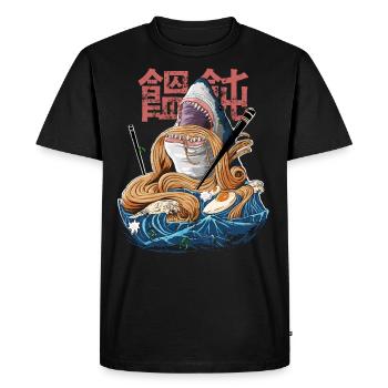 Japon Miso Ramen Udon Haifisch cadeau vintage - T-shirt Premium bio Homme - noir - Devant - Nico (187cm)