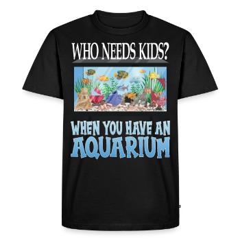 Aquarium poissons aquaristiques ornements cadeau - T-shirt Premium bio Homme - noir - Devant - Nico (187cm)