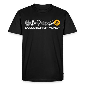 Bitcoin Evolution of Money Bitcoin Crypto BTC - Men's Premium Organic T-Shirt - black - Front - Nico (187cm)