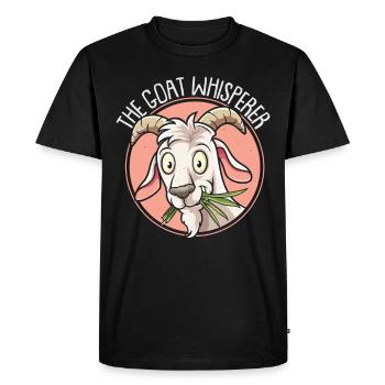 The Goat Whisperer Animal Protector - Men's Premium Organic T-Shirt - black - Front - Nico (187cm)
