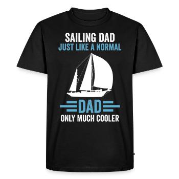Sailing Dad Sailor Father's Day Gift - Men's Premium Organic T-Shirt - black - Front - Nico (187cm)