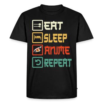 Anime - T-shirt Premium bio Homme - noir - Devant - Nico (187cm)