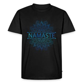 Mandala Meditation Yoga Namaste Tantra - Men's Premium Organic T-Shirt - black - Front - Nico (187cm)