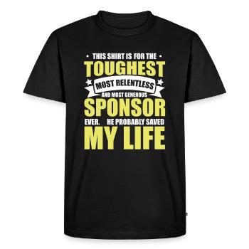 Sobriety Sponsor total AA NA - T-shirt Premium bio Homme - noir - Devant - Nico (187cm)
