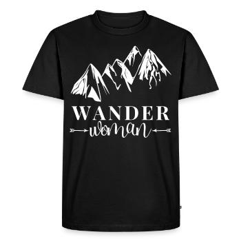 Randonne woman Randonnée Femmes et Randonnée - T-shirt Premium bio Homme - noir - Devant - Nico (187cm)