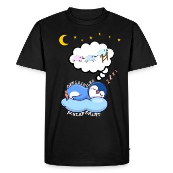 Official Sleep Shirt Penguin Sheep Count - Men's Premium Organic T-Shirt - black - Front - Nico (187cm)