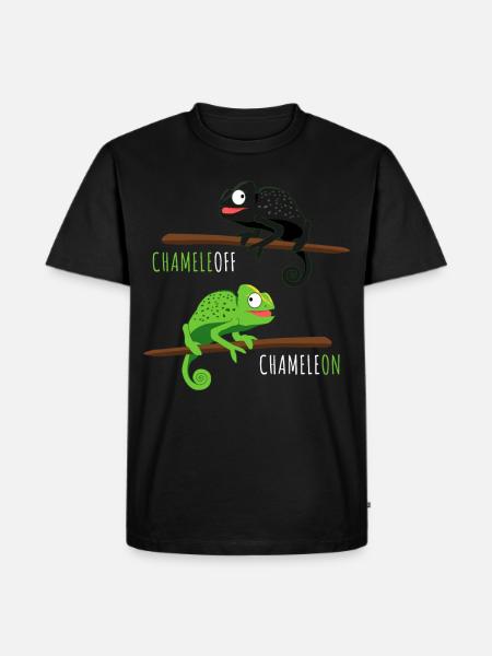 Chameleoff Chameleon Saying - Men's Premium Organic T-Shirt - black