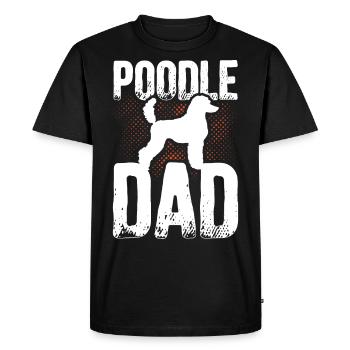Poodle Dad | Dog owner dog owner gift - Men's Premium Organic T-Shirt - black - Front - Nico (187cm)
