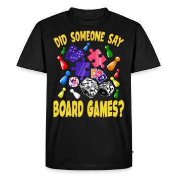 Board Games Game Pieces Puzzle Dice Gift - Men's Premium Organic T-Shirt - black - Front - Nico (187cm)
