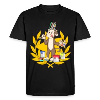 Artiste colorée Haute Académie des Arts - T-shirt Premium bio Homme - noir - Devant - Nico (187cm)