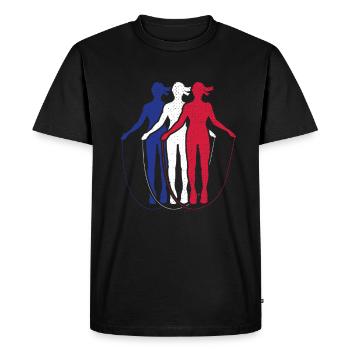 Rope jumping is the best workout gift for fitness, - T-shirt Premium bio Homme - noir - Devant - Nico (187cm)