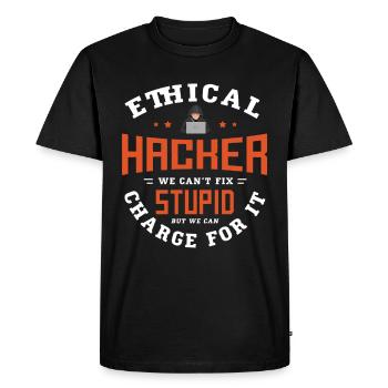 Hacker Gifts for a Ethical Hacker - Men's Premium Organic T-Shirt - black - Front - Nico (187cm)