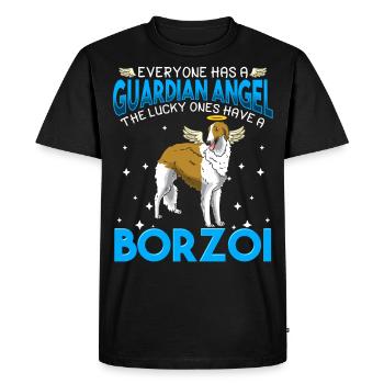 Barsoi chien cadeau - T-shirt Premium bio Homme - noir - Devant - Nico (187cm)