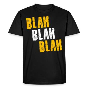 BLAH BLAH BLAH - Men's Premium Organic T-Shirt - black - Front - Nico (187cm)