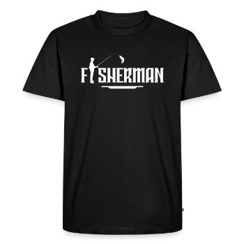 Fisherman Fishing Fishing Angler - Men's Premium Organic T-Shirt - black - Front - Nico (187cm)