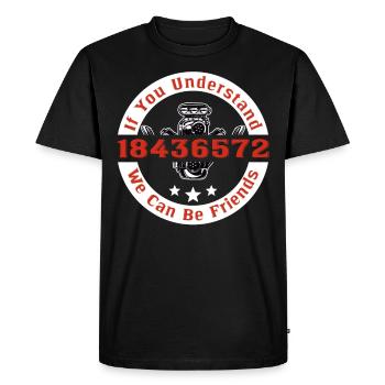 Auto Motor Car Fan Mechanic V8 - Men's Premium Organic T-Shirt - black - Front - Nico (187cm)