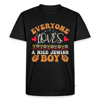Everyone loves a nice jewish boy - T-shirt Premium bio Homme - noir - Devant - Nico (187cm)