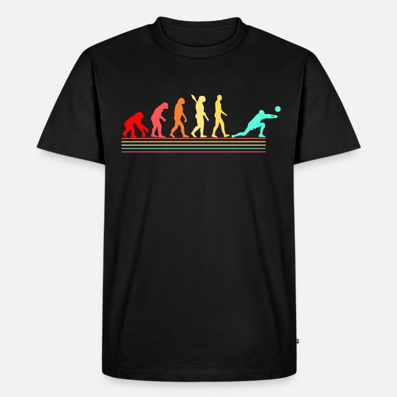 Beachvolleyball - Männer Premium Bio T-Shirt - Schwarz