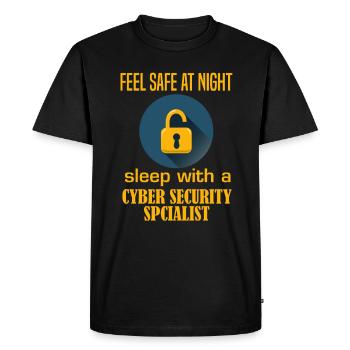 IT Security Programmer Computer Cyber Tech Ha - Men's Premium Organic T-Shirt - black - Front - Nico (187cm)