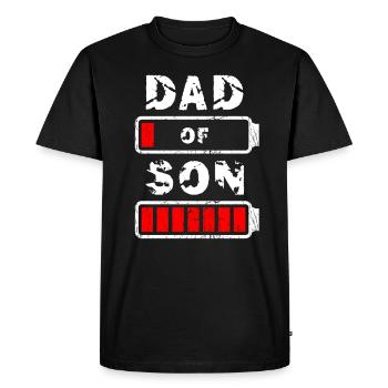 Papa de son - T-shirt Premium bio Homme - noir - Devant - Nico (187cm)