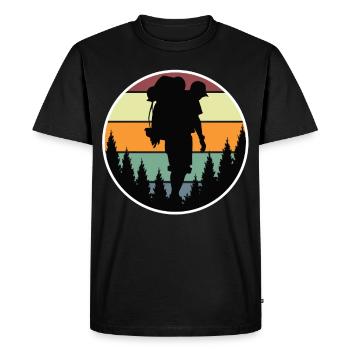 Hiking - T-shirt Premium bio Homme - noir - Devant - Nico (187cm)