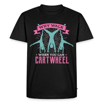 Conception acrobatique pour un fan de gymnastique - T-shirt Premium bio Homme - noir - Devant - Nico (187cm)
