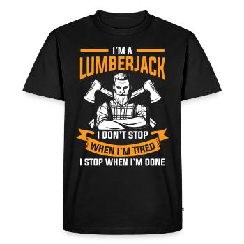 Lumberjack lumberjack lumberjacks - Men's Premium Organic T-Shirt - black - Front - Nico (187cm)