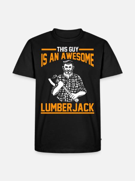 Bûcheron bûcheron bûcheron - T-shirt Premium bio Homme - noir