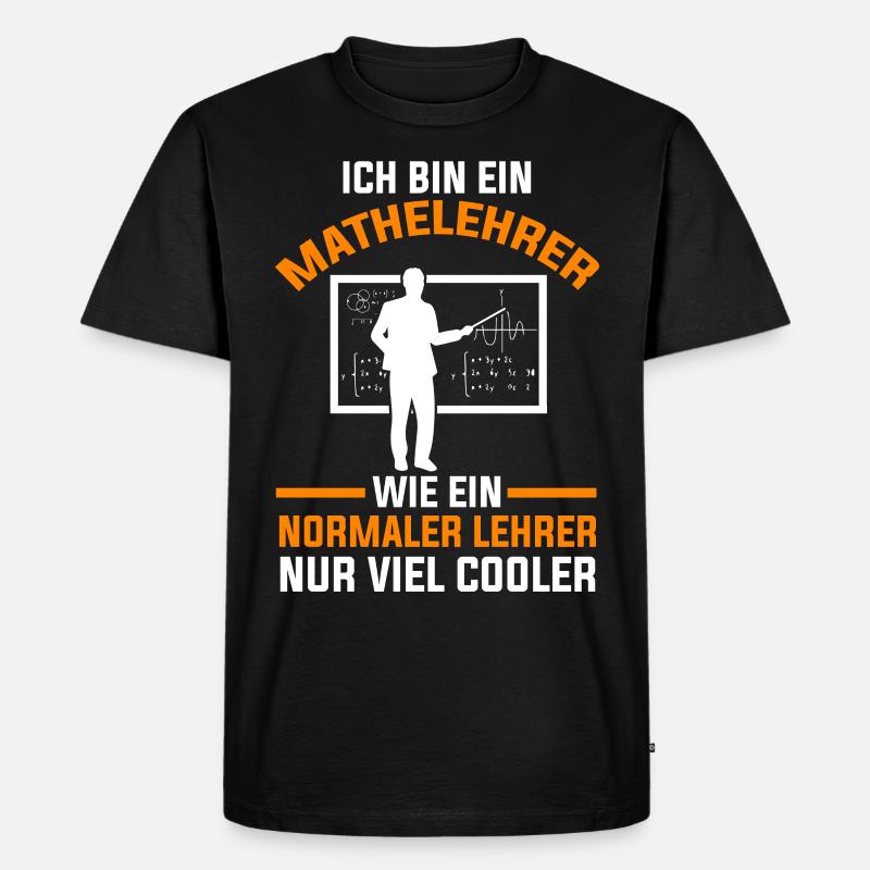 Mathelehrer Mathematik Lehrer Algebra - Männer Premium Bio T-Shirt - Schwarz