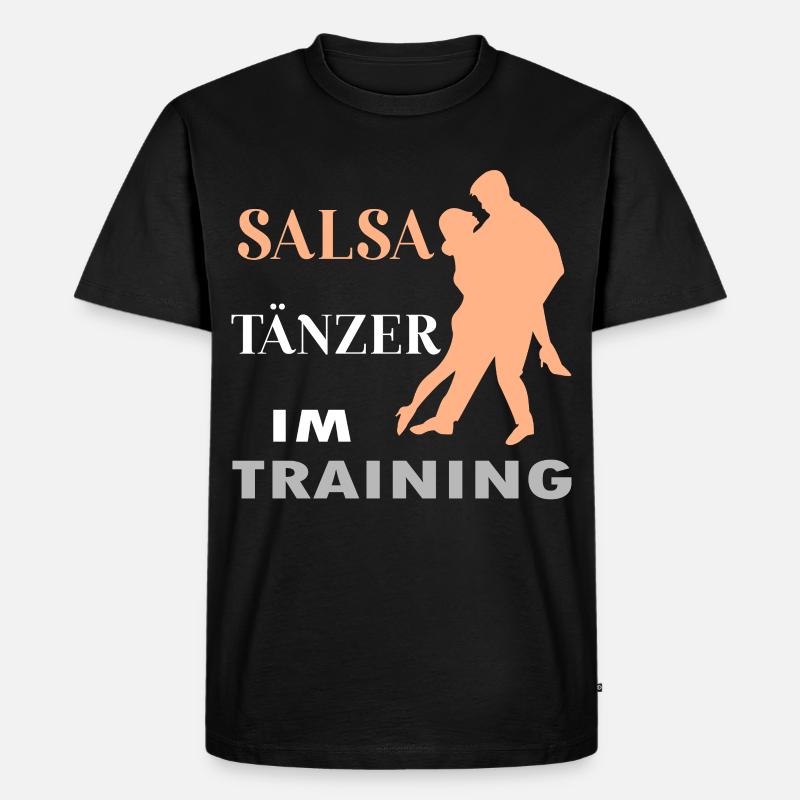 Salsa Tänzer im Training - Männer Premium Bio T-Shirt - Schwarz
