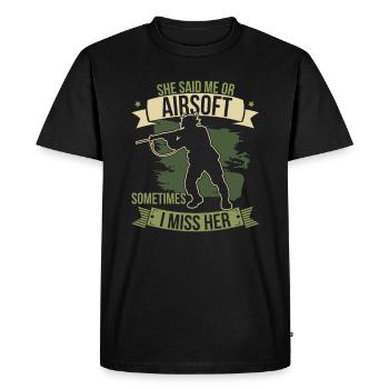 Mich oder Airsoft Softair Lustige Dating - Männer Premium Bio T-Shirt - Schwarz - Vorne - Nico (187cm)