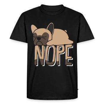 Nope Not Today Lazy Mood Sleepy Dog - Men's Premium Organic T-Shirt - black - Front - Nico (187cm)