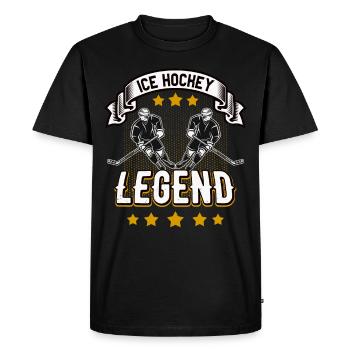 Hockey de glace Légende Sport Hockey joueur sport - T-shirt Premium bio Homme - noir - Devant - Nico (187cm)
