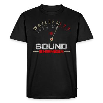 Sound Engineer VU Meter - Technique du son - T-shirt Premium bio Homme - noir - Devant - Nico (187cm)