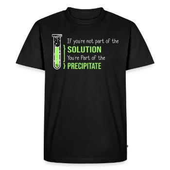 Chimie Laboratoire Pun Éprouvette chimiste Profession - T-shirt Premium bio Homme - noir - Devant - Nico (187cm)