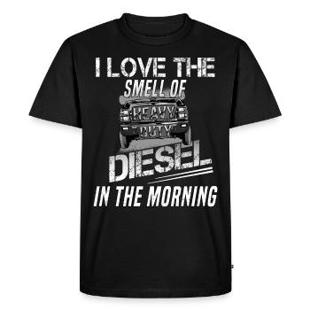 Camion pick-up diesel Pick up Distressed - T-shirt Premium bio Homme - noir - Devant - Nico (187cm)