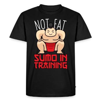 Not Fat Sumo In Training Sumo Ringer Gift - Men's Premium Organic T-Shirt - black - Front - Nico (187cm)