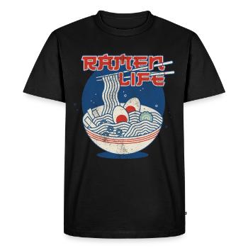 Ramen Life - T-shirt Premium bio Homme - noir - Devant - Nico (187cm)