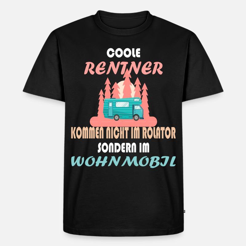 WOHNMOBIL RENTNER - Männer Premium Bio T-Shirt - Schwarz